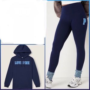 Pink hoodie and leggings set